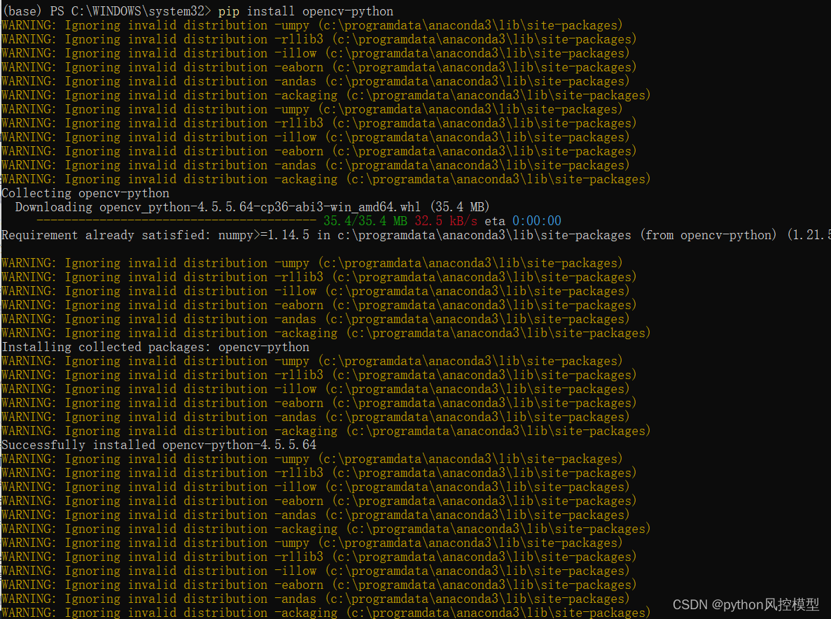 (python安装cv2)ModuleNotFoundError: No module named ‘cv2 ...