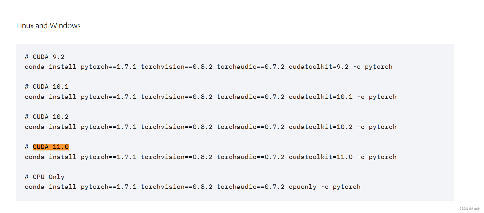 Conda安装pytorch_conda Install Pytorch-CSDN博客