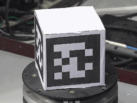 ▲ 图3.1.1  摄像头1测量的旋转Apriltag序列