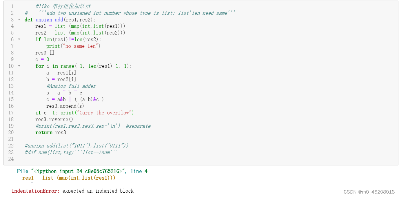 【捕捉BUG】jupter notebook python缩进报错但又找不到错误 IndentationError: expected an ...