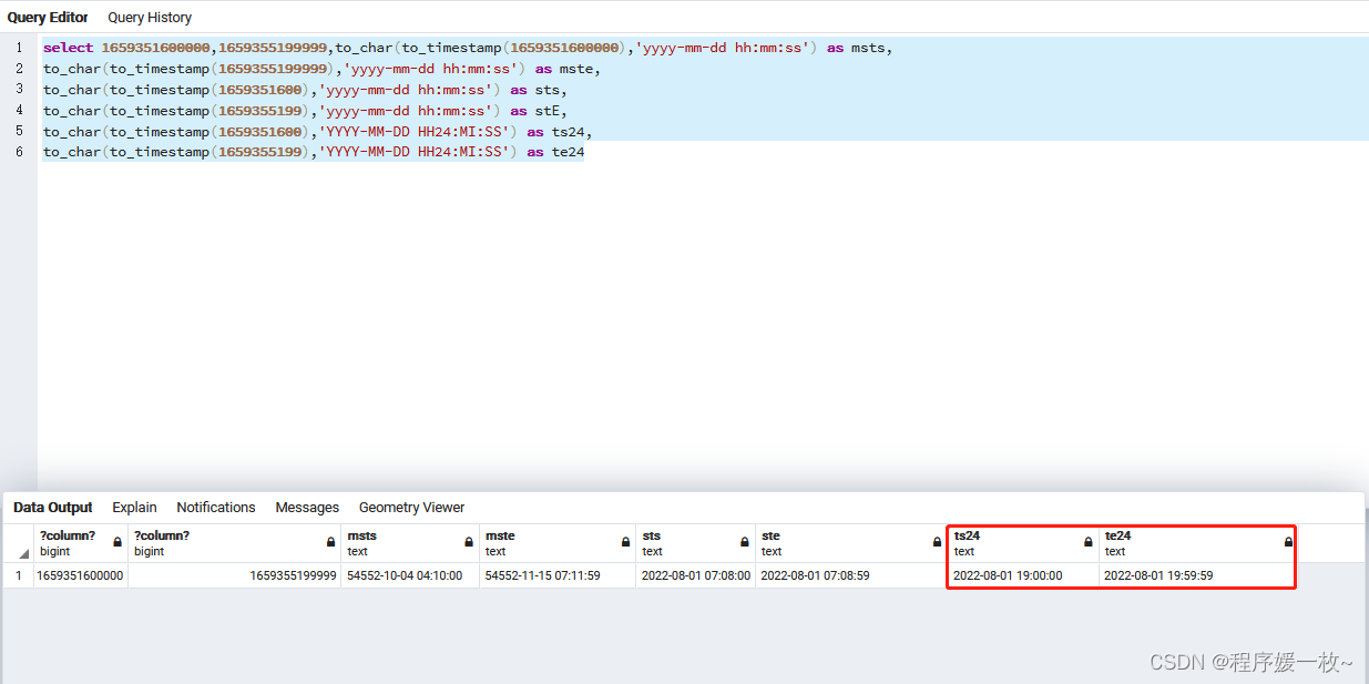 postgresql timestamp current time