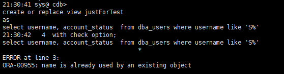 ora-00955-name-is-already-used-by-an-existing-object-csdn