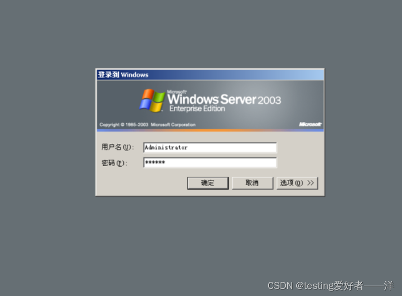 在VMmare上安装Windows 2003