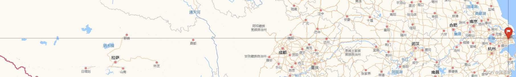 folium html 地图 上海的正西边