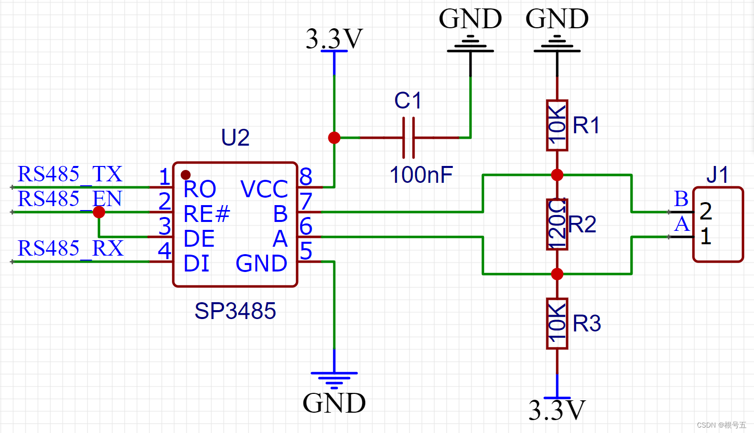 rs48515针串口接线图图片