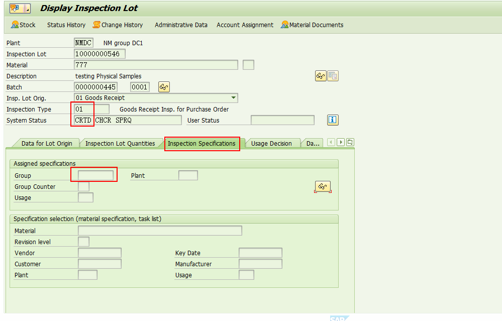 SAP QM初阶之明明存在检验计划但是生成的检验批取不到？_sap 采购订单收货后自动触发检验批CSDN博客