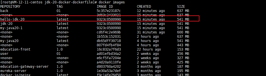 Docker打包JDK20镜像