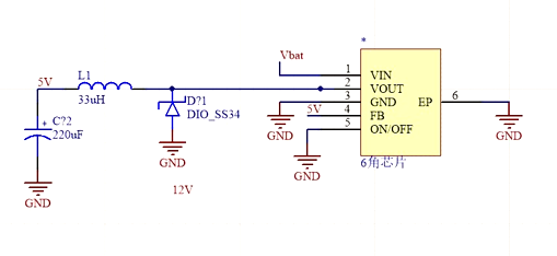 ▲ 图3.4 5V稳压电路