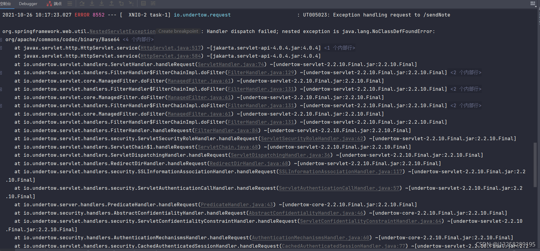 解决Handler dispatch failed; nested exception is java.lang ...