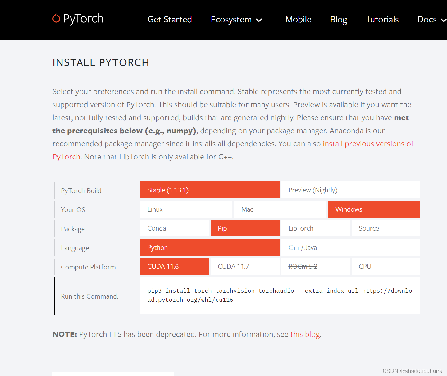 安装pytorch.cuda时出现Solving environment: failed with initial frozen solve. Retrying with flexible solve