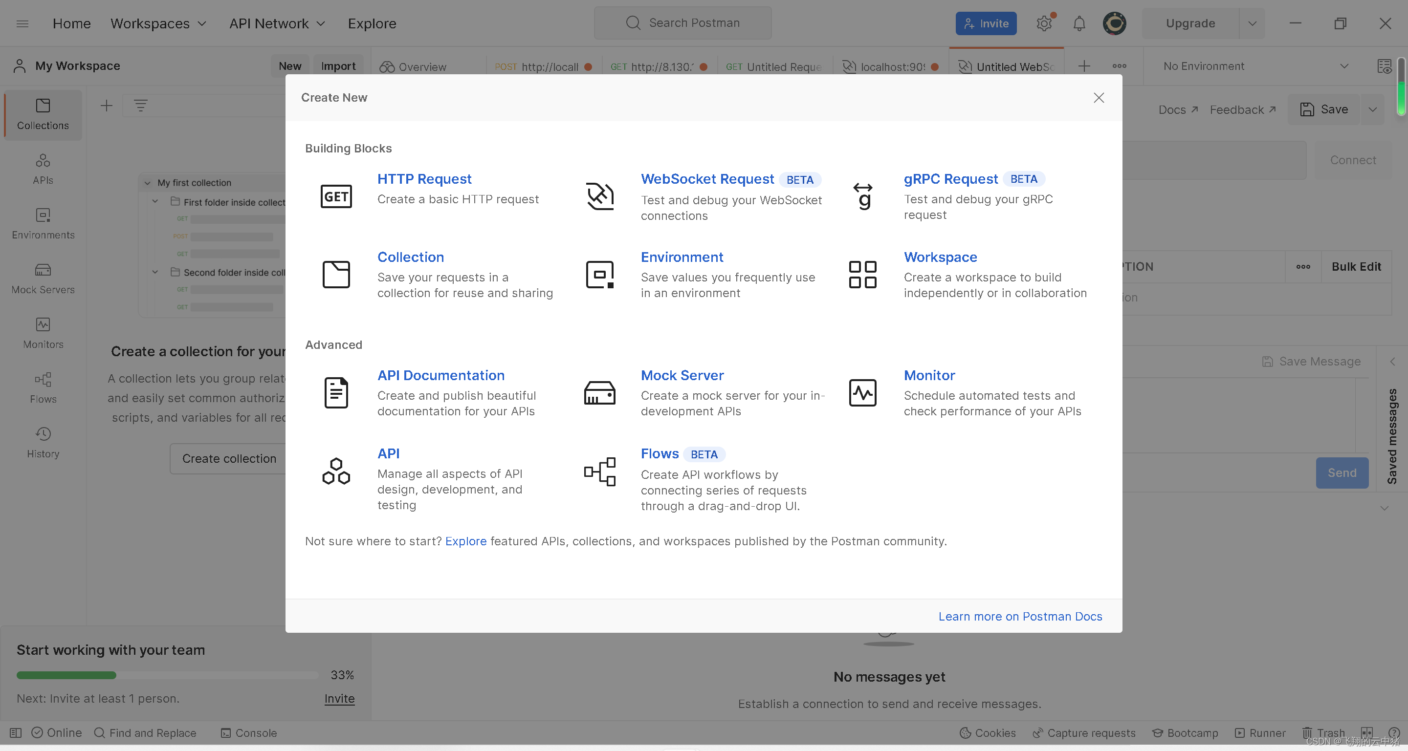 怎么用postman连接websocket