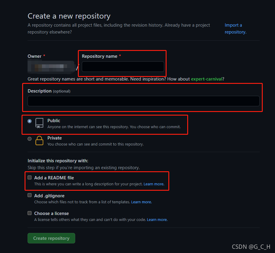 如何创建新的仓库