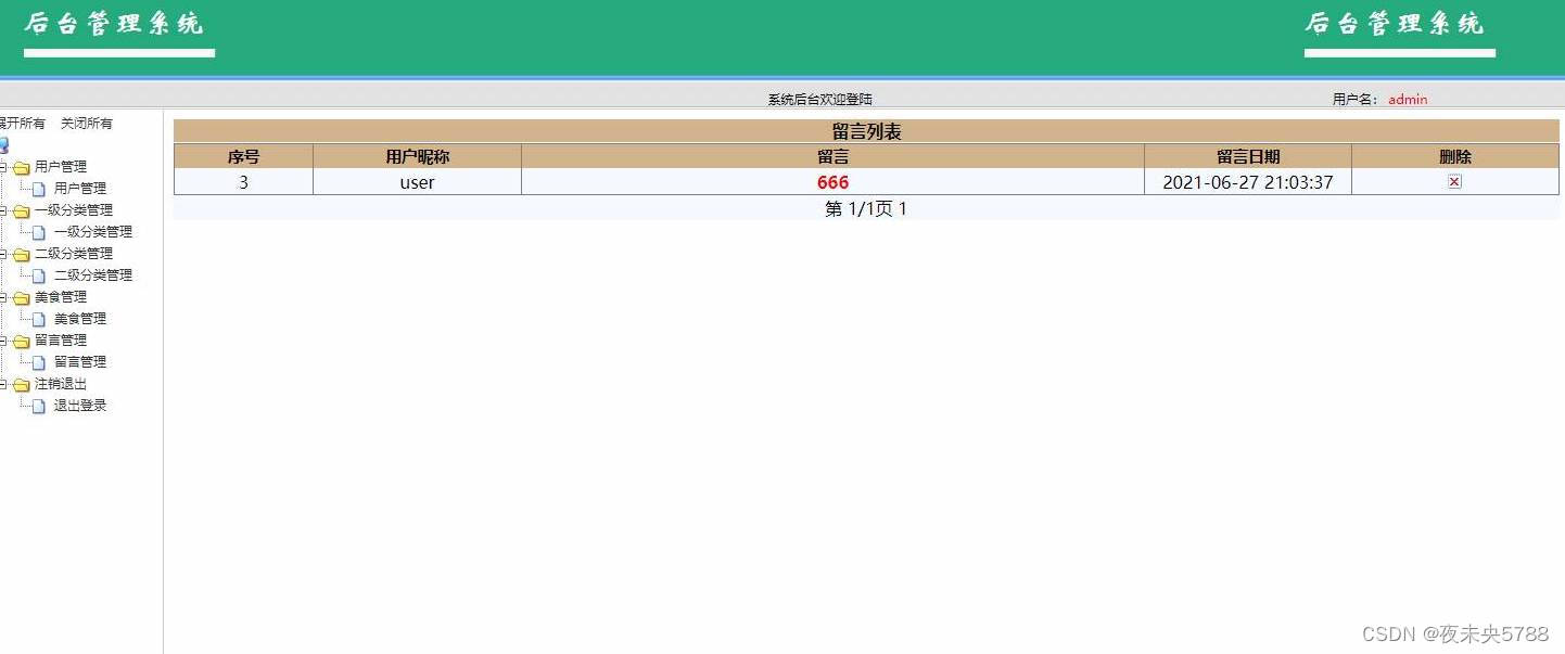 Java项目：SSM在线美食分享推荐平台网站