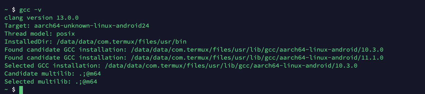 termux安装gcc