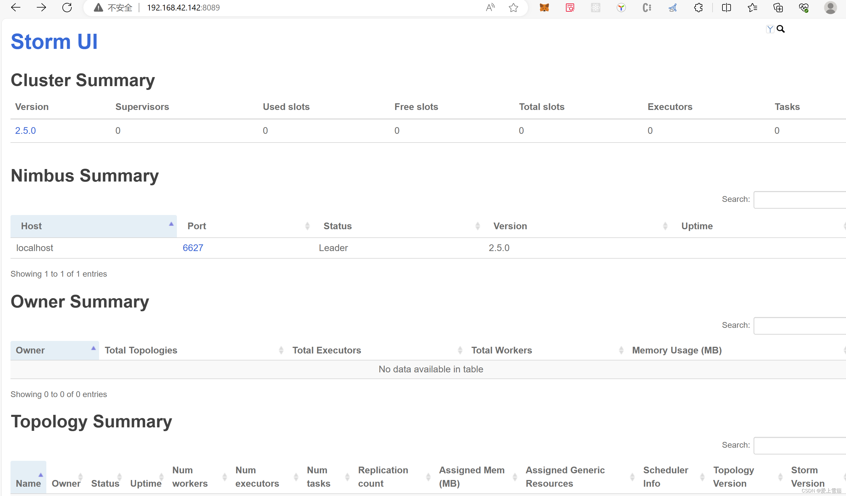 Apache Storm 2.5.0 单机安装与配置