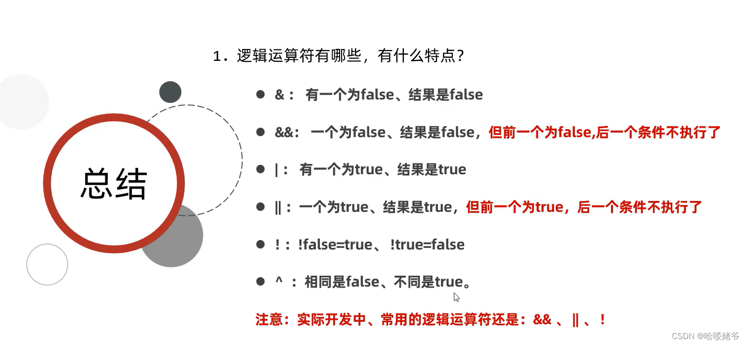 java--逻辑运算符