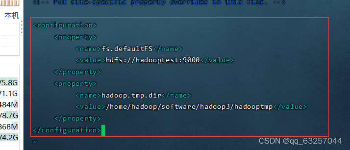 部署hadoop的伪分布_finalshell中core-site.xml里面的全部内容-CSDN博客