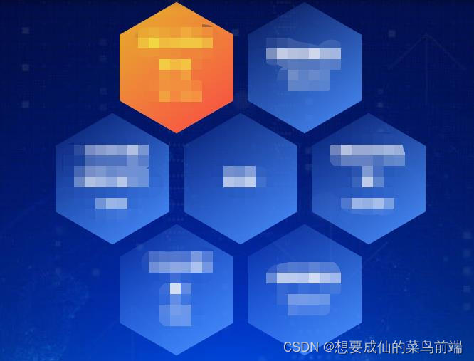 css实现六边形