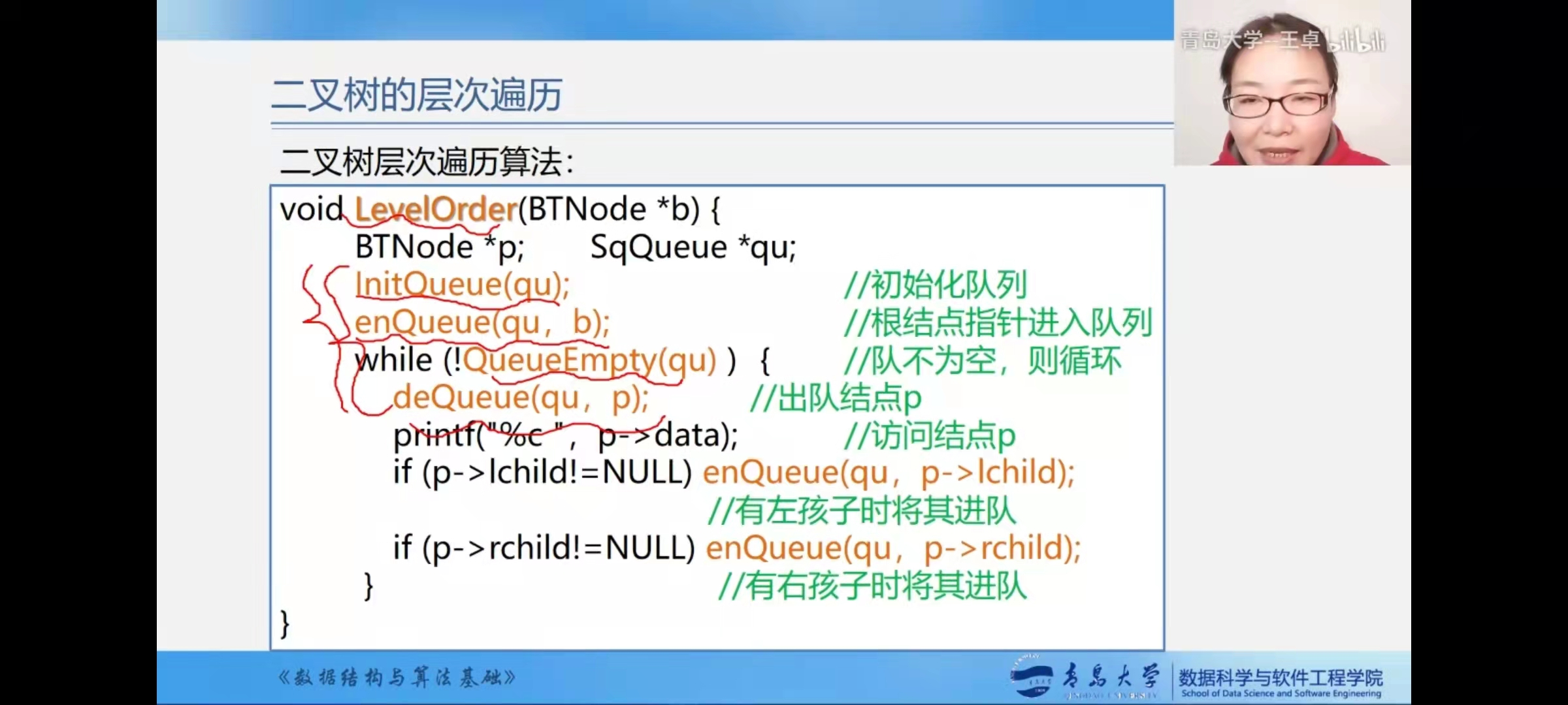 二叉树的层次遍历算法