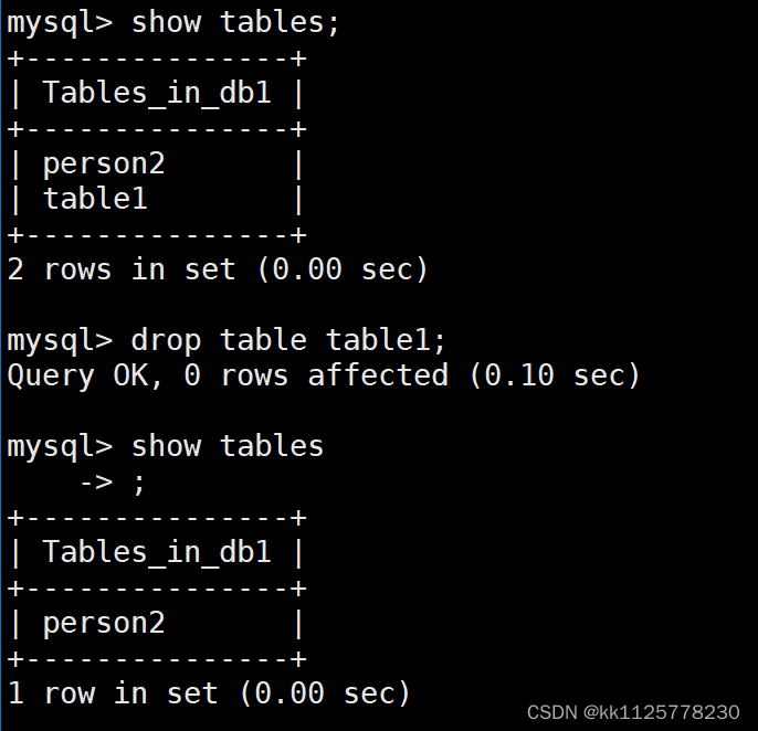 【MySQL---＞表的操作】