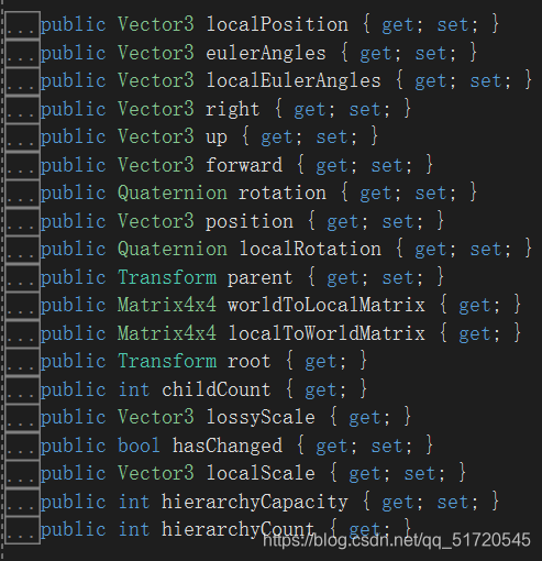 transform中的所有属性