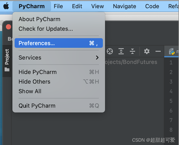 Pycharm 配置 Anaconda 解析器（Mac版）