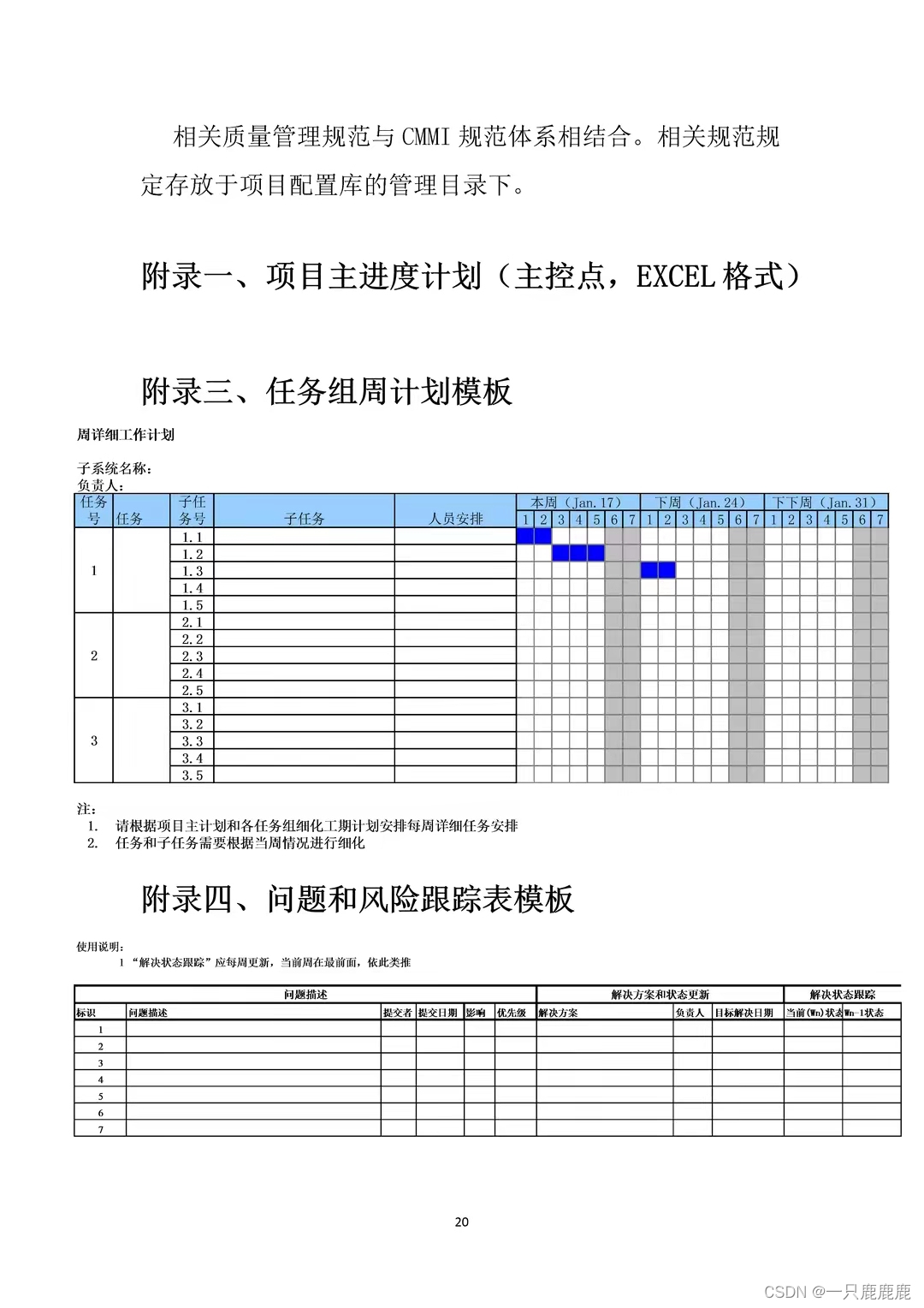 软件项目—项目管理计划