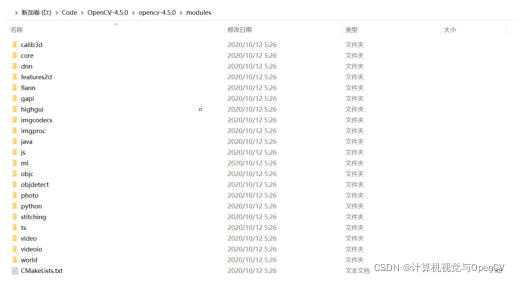 【学习OpenCV4】OpenCV4与opencv-contrib模块介绍