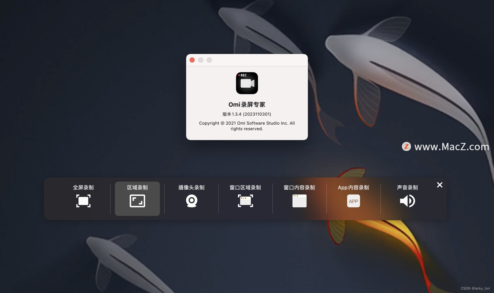 支持内录系统声音的Mac录屏软件Omi Recorder