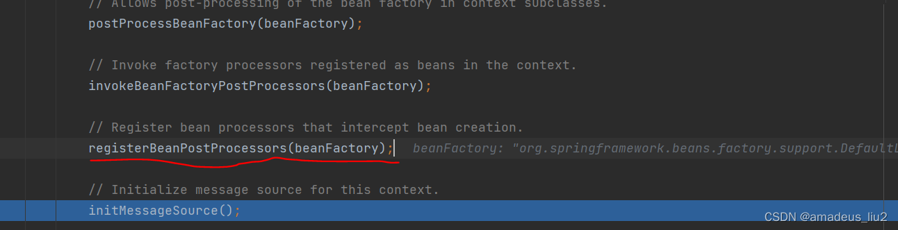 spring复习：（24）ApplicationContext中的BeanPostProcess是在哪里注册到容器的？