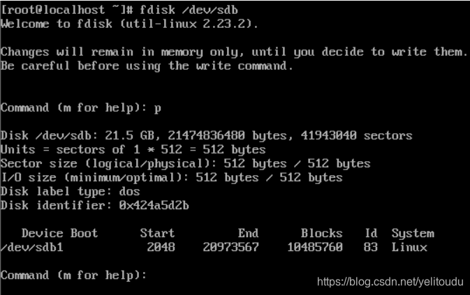 Linux入门到精通:第 2 关——Linux之fdisk的使用(第三章:Linux存储系统)_任务描述 本关任务:通过学习fdisk的使用 ...
