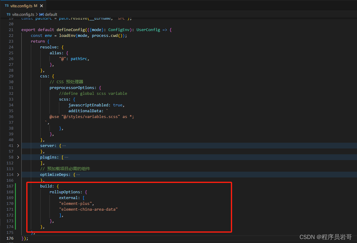 vue3 vite2 发布报 Rollup failed to resolve import “element-china-area-data“ 错误