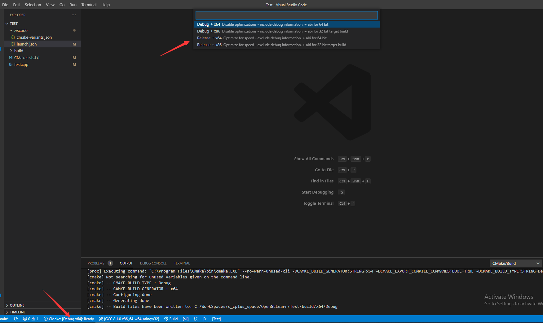 在Windows上使用VS Code(CMake Tools、clangd)和CMake编译测试OpenGL(glad、glfw)代码 ...