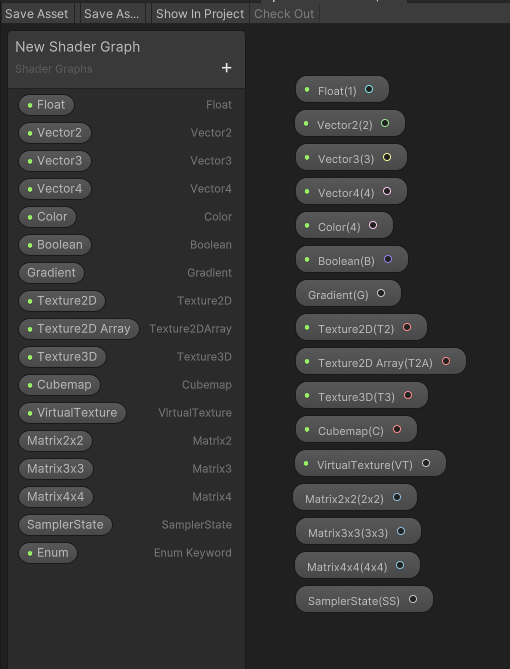 Unity之ShaderGraph数据类型