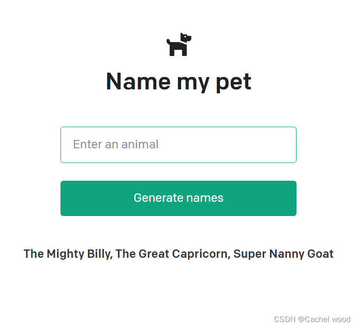 python openai宠物名字生成器