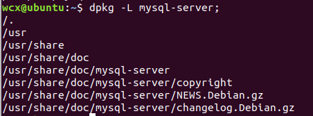 查找一下apt install mysql-server安装的位置