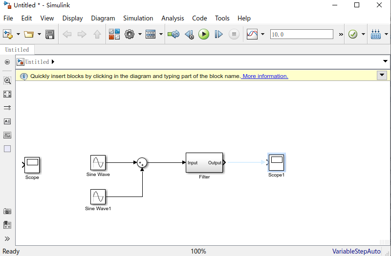 matlab中Filter Design和Simulink仿真的实操与训练1_simulink带阻滤波器在哪-CSDN博客