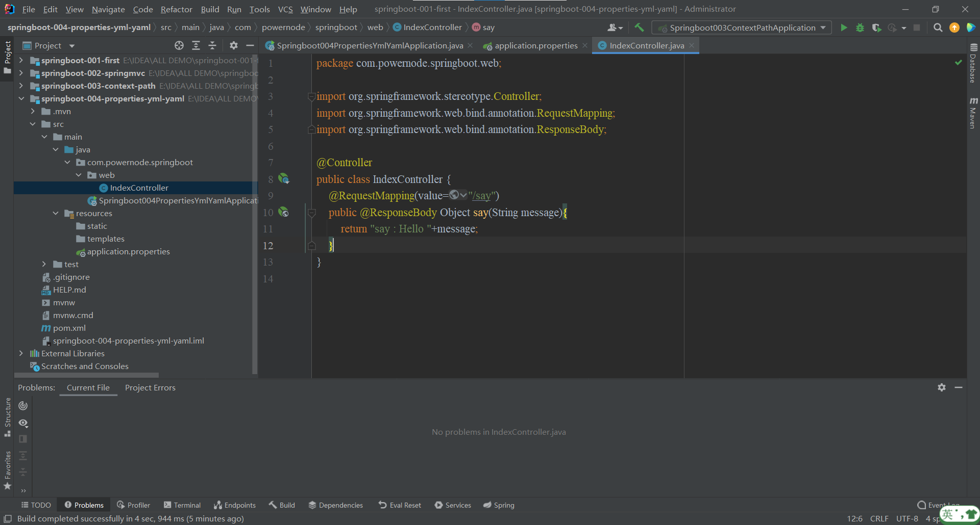 Springboot profile Properties and YAML syntax - Programmer Sought