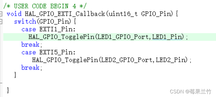 [stm32]外中断控制灯光