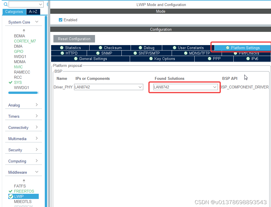 STM32H723 + DP83848 + LWIP + RTThread(FreeRTOS) + STM32CubeMX + Keil