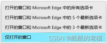 Windows（包括Edge）快捷键 ALT+TAB 切换效果的设置