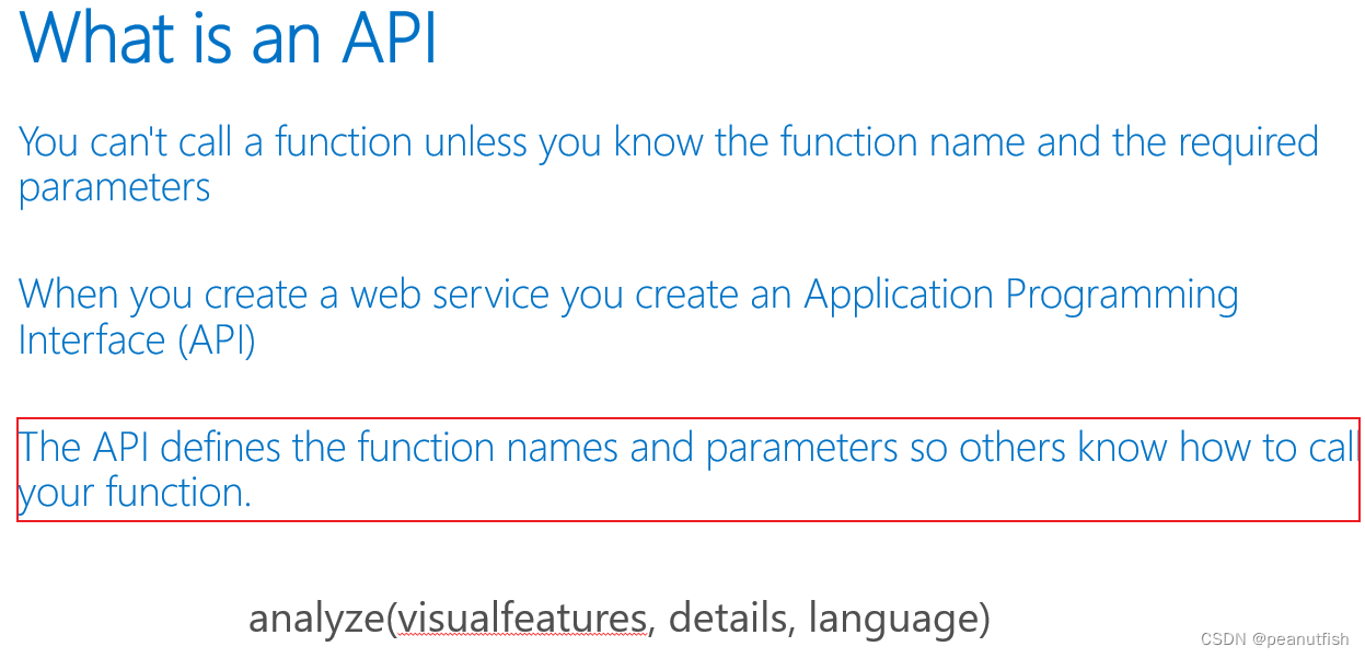 API