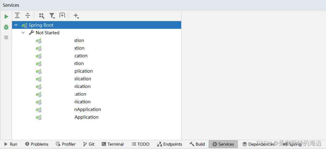 IDEA快速设置Services窗口