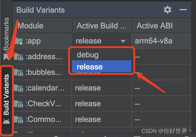 Android Studio 使用 Build Variants 配置测试/正式环境域名等字段