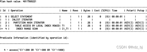 Oracle SQL执行计划操作（5）——分区相关操作