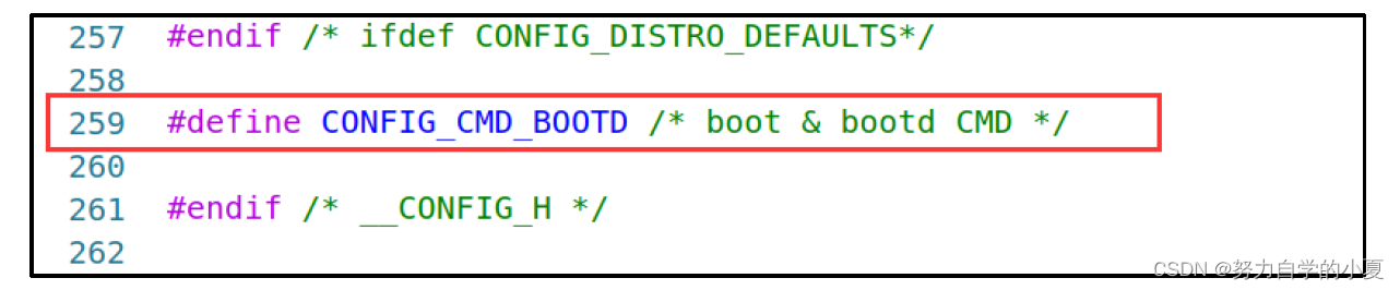 添加CONFIG_CMD_BOOTD宏