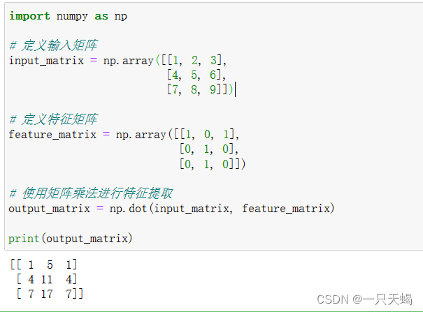 Python应用-矩阵乘法-特征提取