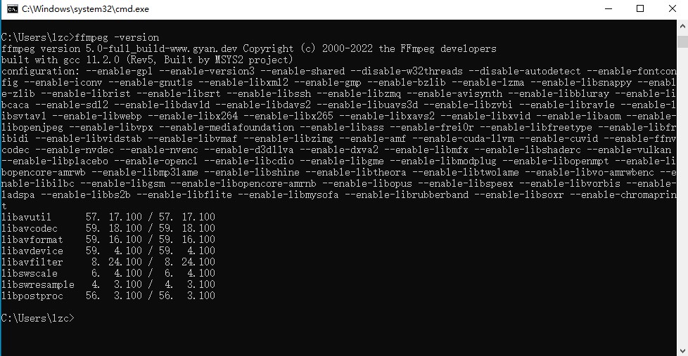 [FFMPEG] Windows command line passes parameters, transmitted into a car ...