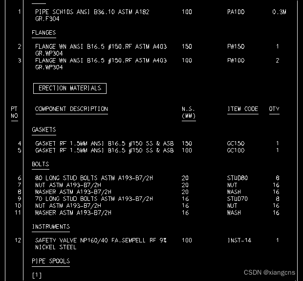 PDMS二次开发（二十一）——关于Pipeline工具生成螺栓材料表的计算思路