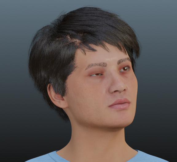 在blender中使用代码控制人物模型的眼部动作睁眼与闭眼